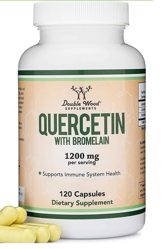Quercetin with Bromelain 1200mg - 120 Capsules Quercetin with Bromelain 1200mg - 120 Capsules